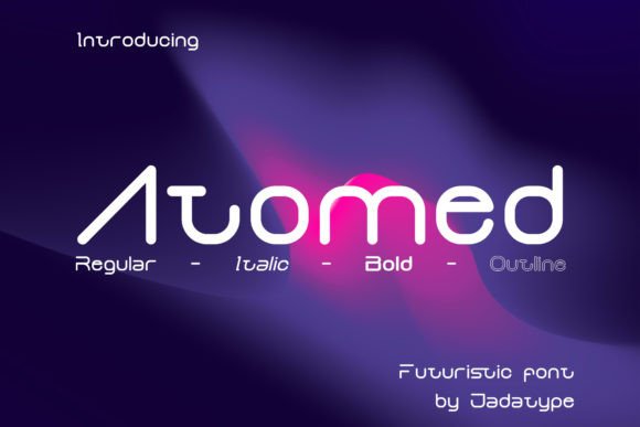 Atomed: A Futuristic Display Font for Bold Campaign Graphics
