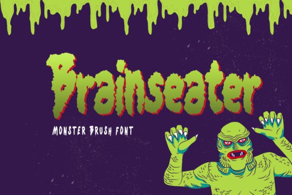 Brainseater: A Bold Display Font for Editorial Playfulness