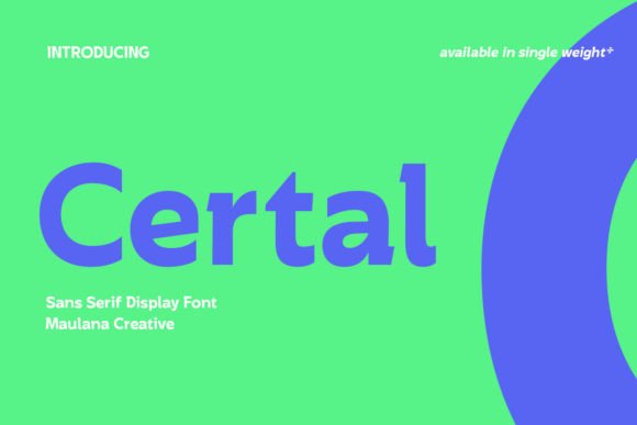 Certal: A Modern Display Font for Bold Brand Identity