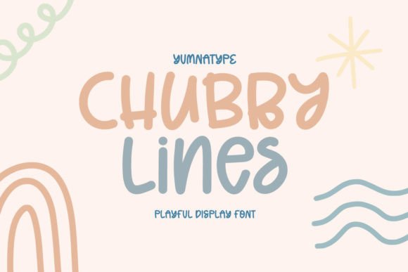 Chubby Lines Display Font for Handmade Creators