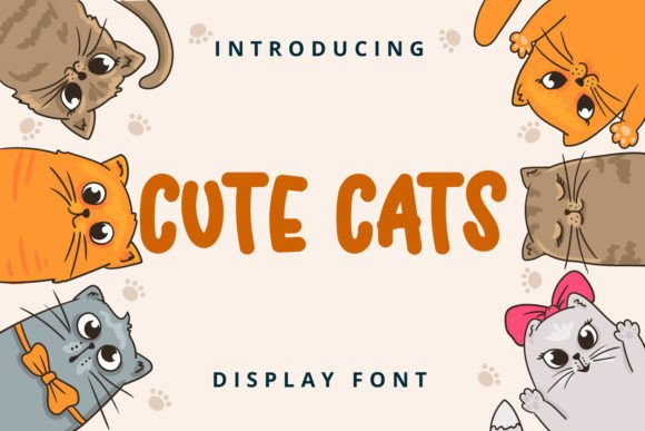 Cute Cats Font for Playful Brand Identity Projects