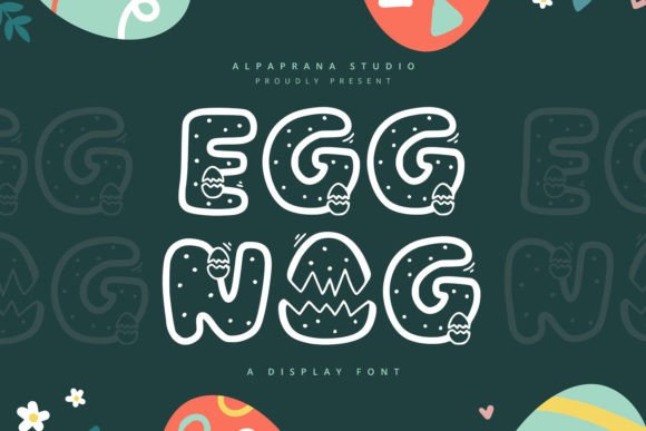 Eggnog Display Font for Playful Editorial Design