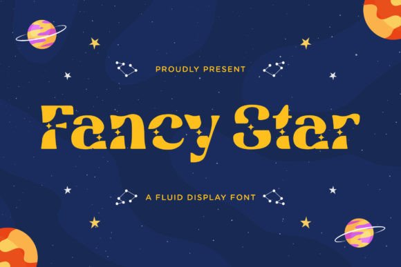 Fancy Star Display Font for Handmade & Printable Creators