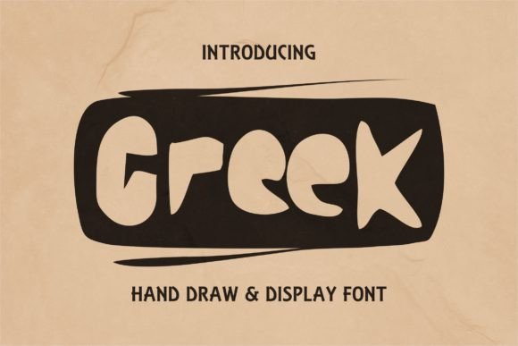 Greek Display Font for Bold Handmade Branding