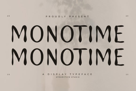 Monotime: A Playful Modern Display Font for Elegant Branding