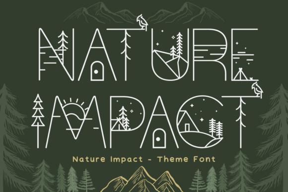 Nature Impact Font: A Delicate Display Typeface for Nature-Inspired Branding