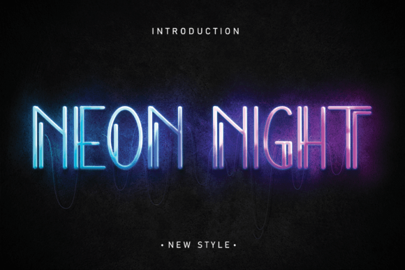 Neon Night Display Font for Handmade Creators