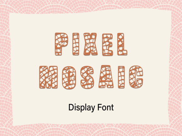 Pixel-mosaic Display Font for Vintage-Inspired Craft Projects