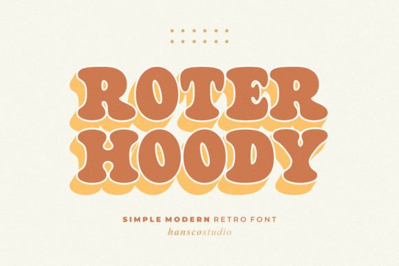 Roter Hoody: A Retro Bold Serif Display Font for Thoughtful Design