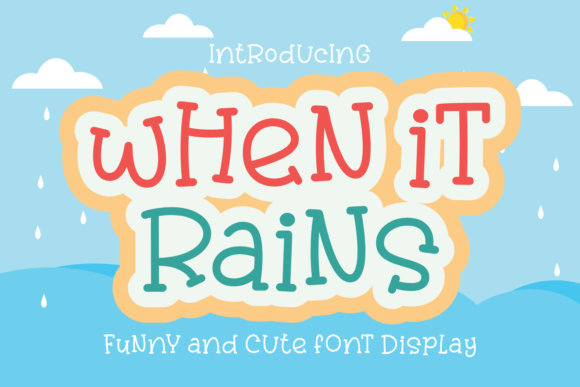 When It Rains Font: A Playful Display Typeface for Editorial Charm