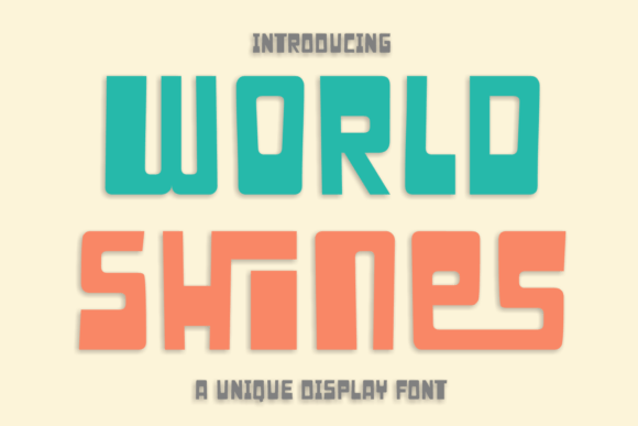 World Shines Display Font for Memorable Brand Visuals