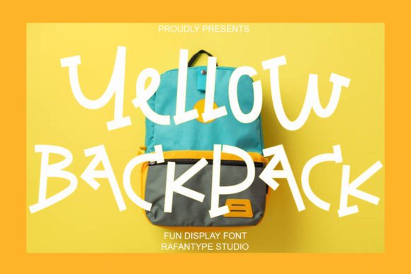 Yellow Backpack Font: A Playful Display Typeface for Editorial Charm
